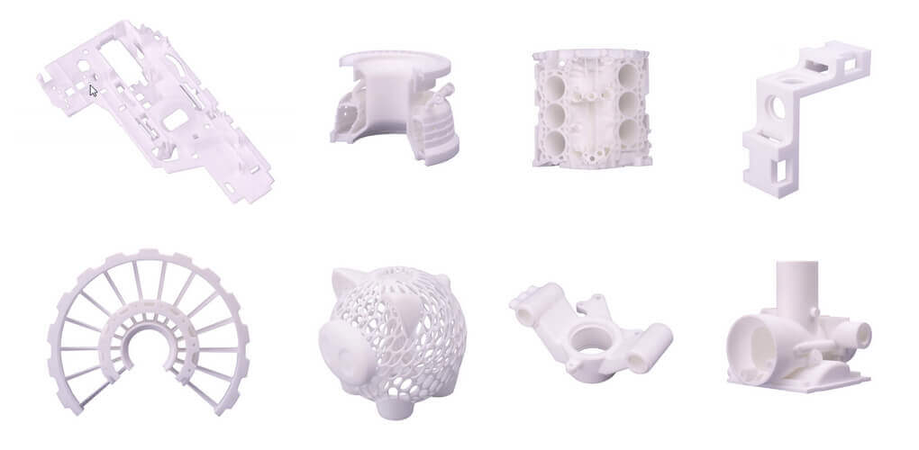 Przykłady wydruków 3D - różne technologie