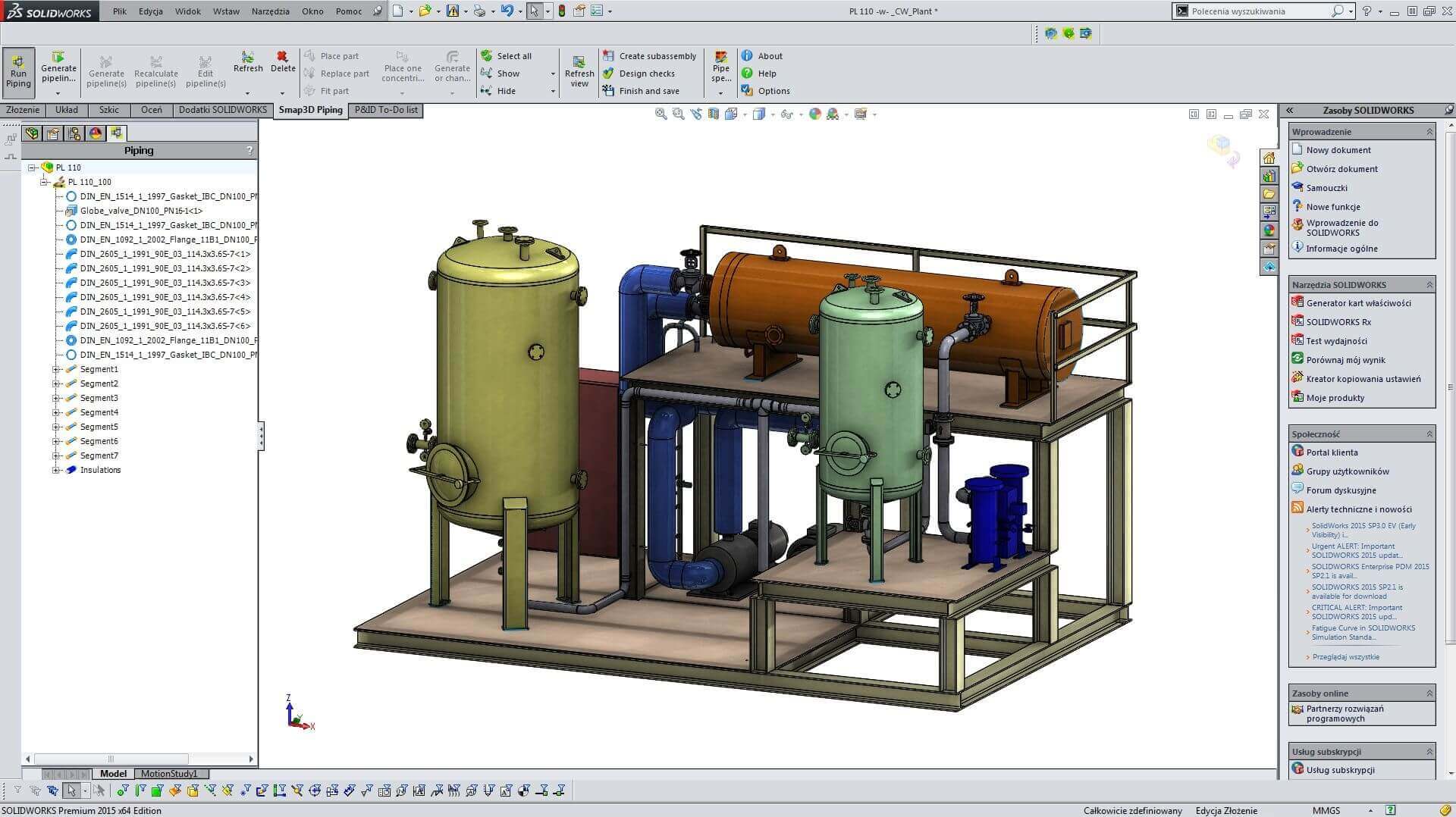 SMAP3D Plant Design dla SOLIDWORKS | DPS Software
